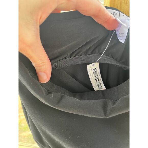 White House Black Market Black Strapless Wide Leg Jumpsuit Size S. NEW - Picture 6 of 10